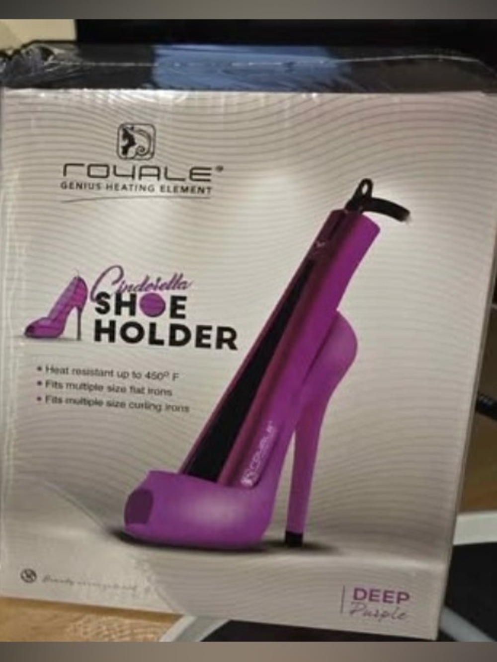 Deep Purple Cinderella Shoe Holder for Styling Tools